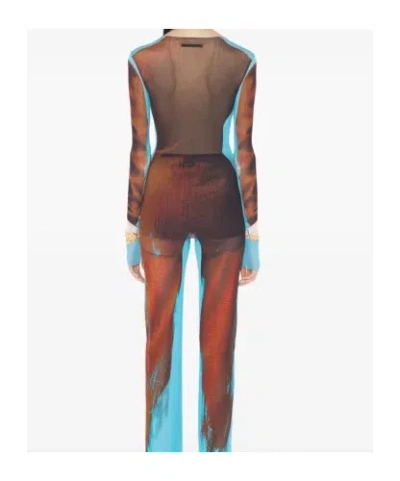 Jean Paul Gaultier Re Edition Tennis Mesh Graphic Top In Multi