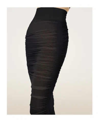 Wolford Sheer Drape Skirt In Black