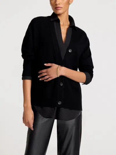 Brochu Walker The Callie Layered Looker Cardigan In Black