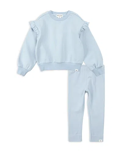 Miles The Label Girls' Long Sleeved Sweatshirt & Leggings Set - Little Kid In Blue