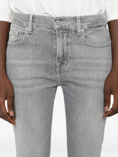 7 For All Mankind Relaxed Skinny Full Scale Trousers In Gray