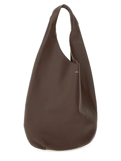 Apc A.p.c. Le Neige Shopper Bag In Brown