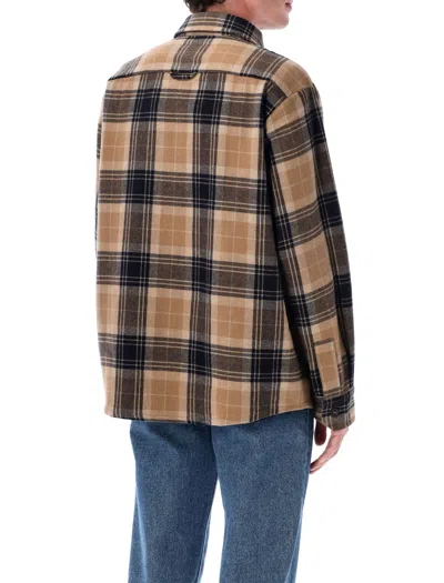 Apc A.p.c. A.p.c. Bobby Tartan Wool Overshirt In Brown