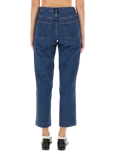 Apc A.p.c. Blue Organic Cotton Jeans In Blue