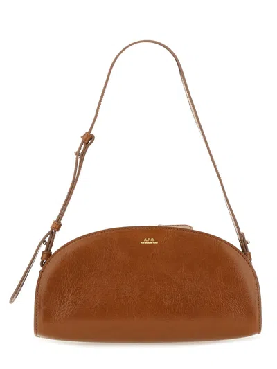 Apc A.p.c. Brown Shoulder Bag In Brown