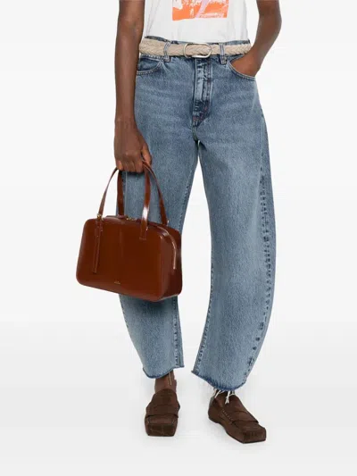 Apc A.p.c. Structured Shoulder Bag With Top Zip Closure