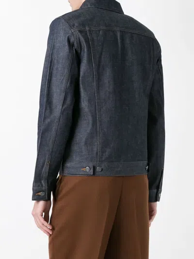 Apc A.p.c. Classic Indigo Denim Jacket With Structured Silhouette In Blue