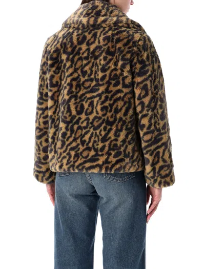 Apc A.p.c. Leopard-print Faux Fur Johanna Coat A.p.c. In Animal Print