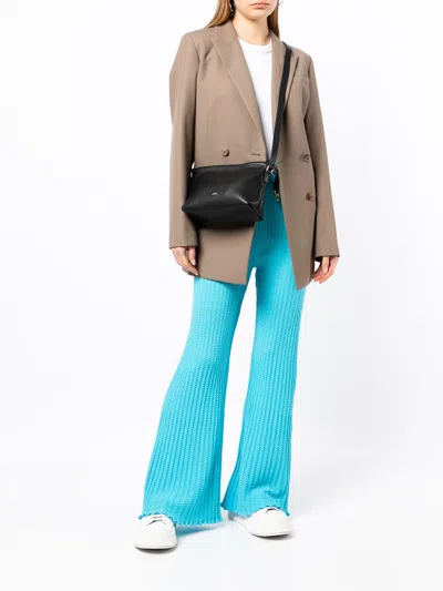 Apc Ninon Black Crossbody Bag With Adjustable Shoulder Strap And Drawstring Closure In Ecoleather Woman