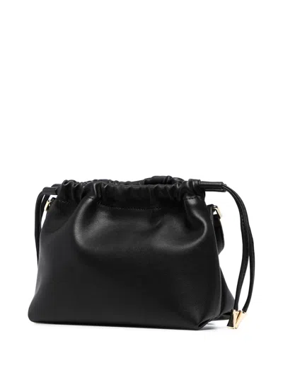 Apc Ninon Black Crossbody Bag With Adjustable Shoulder Strap And Drawstring Closure In Ecoleather Woman