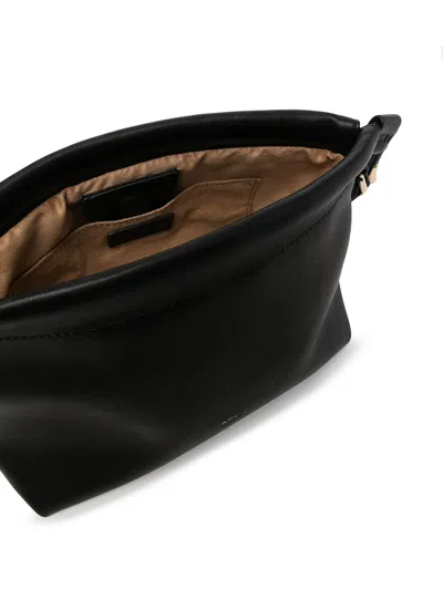 Apc Ninon Black Crossbody Bag With Adjustable Shoulder Strap And Drawstring Closure In Ecoleather Woman