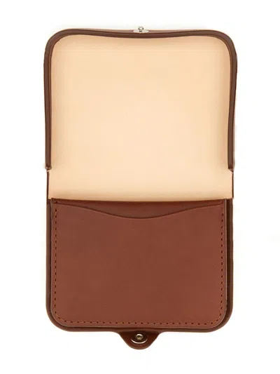 Apc A.p.c. Portamonete Josh In Brown