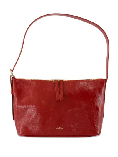 Apc A.p.c. Red Shoulder Bag In Red