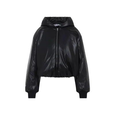 Acne Studios Black Eco Leather Bomber Jacket Women
