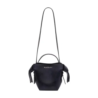 Acne Studios Women Mini Shoulder Bag With Musubi Knot In Black