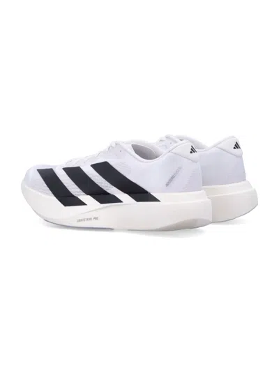 Adidas Originals Adidas Adizero Evo White Sneakers With Signature 3-stripes In Gray