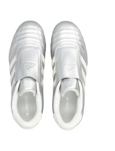 Adidas Originals Three-stripe Metallic-leather Sneakers