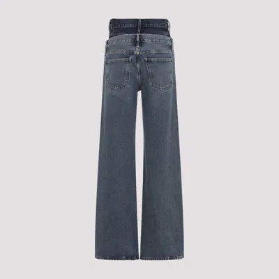 Agolde Blue Elson Cotton Jeans In Blue