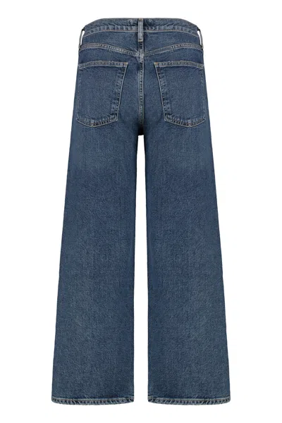 Agolde Enroll Cropped Jeans In Blue