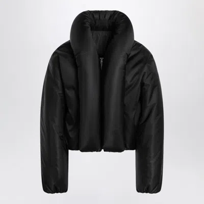 Alaïa Taffeta Padded Bomber Jacket In Black
