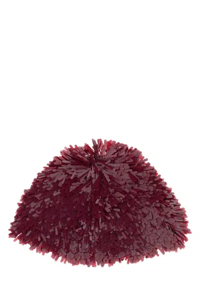 Alanui Bordeaux Polyvinyle Blend Sunset On Manhattan Beanie Hat In Burgundy