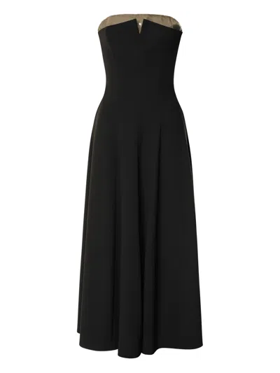 Alberta Ferretti Alberta Ferreti Black Viscose Midi Dress In Black