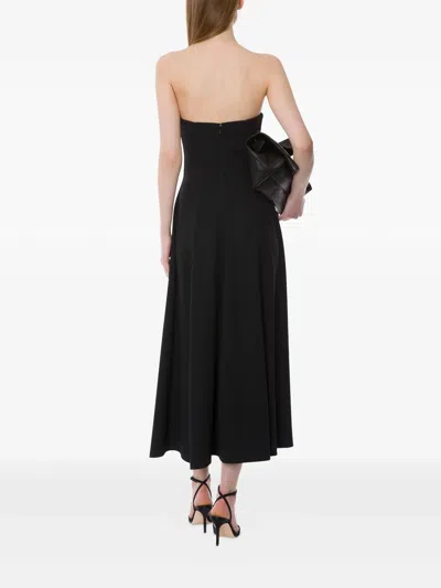 Alberta Ferretti Alberta Ferreti Black Viscose Midi Dress In Black