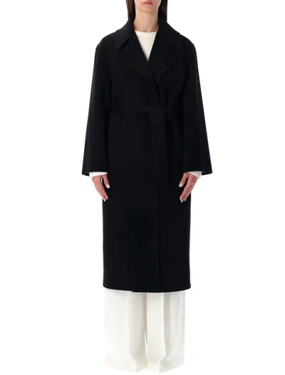Alberta Ferretti Alberta Ferreti Coat In Double-face Wool In Black
