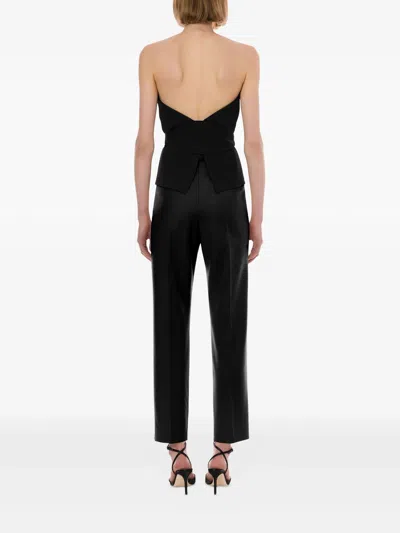 Alberta Ferretti Alberta Ferreti Black Viscose Straight Leg Pants In Black