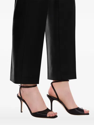 Alberta Ferretti Alberta Ferreti Black Viscose Straight Leg Pants In Black