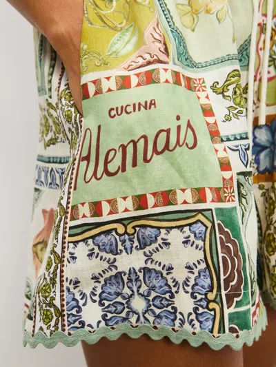 Alemais Patchwork Mini Shorts And Pockets In Multi