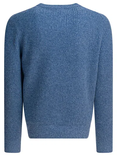 Alex Mill Jordan Sweater In Washed Cashmere Marled Stonewash In Blue