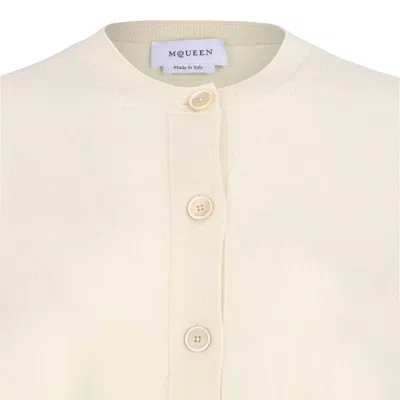 Alexander Mcqueen Ivory Wool Sweater In Neutral