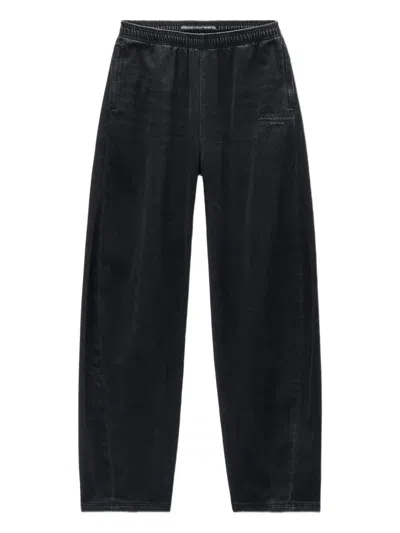 Alexander Wang Drawstring Track Pants With Elastic Waistband In Black