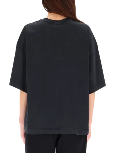 Alexander Wang Tshirt With Logo In Black