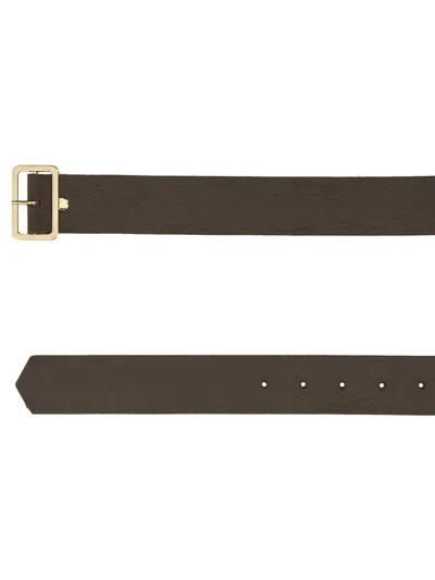 Alysi Leather Belt In Black