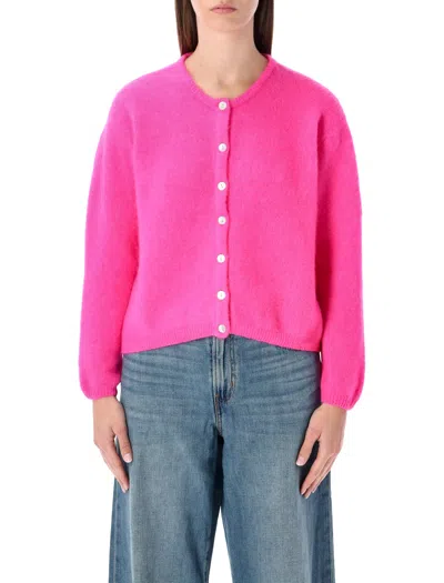 American Vintage Vitow Buttoned Cardigan In Pink
