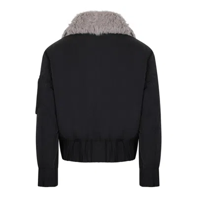 Ami Alexandre Mattiussi Ami Paris Grey Polyamide Coat In Black