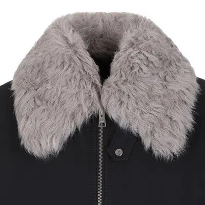 Ami Alexandre Mattiussi Ami Paris Grey Polyamide Coat In Black