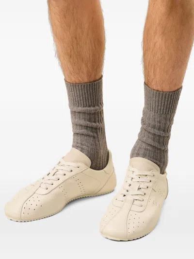 Ami Alexandre Mattiussi Ami Paris Women Leather Sneakers In Neutral