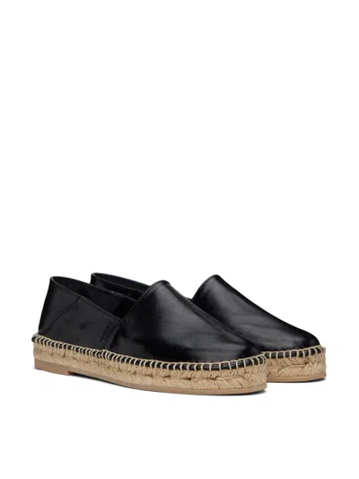 Ami Alexandre Mattiussi Leather Upper Round Toe Espadrille Style