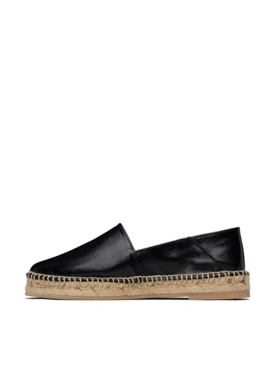 Ami Alexandre Mattiussi Leather Upper Round Toe Espadrille Style