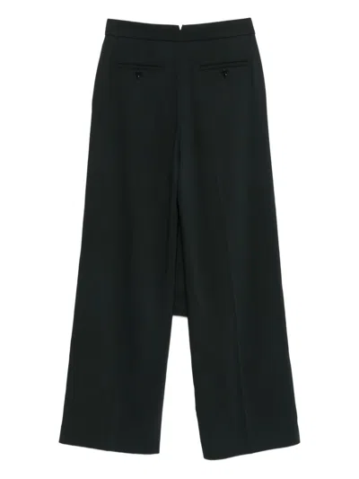 Ami Alexandre Mattiussi Wool Trousers Layered Asymmetrical Design In Black