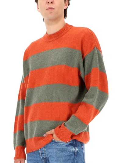 Amish Striped Wool Pullover In Multi