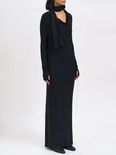 Andrea Ya'aqov Long Modal Dress In Black