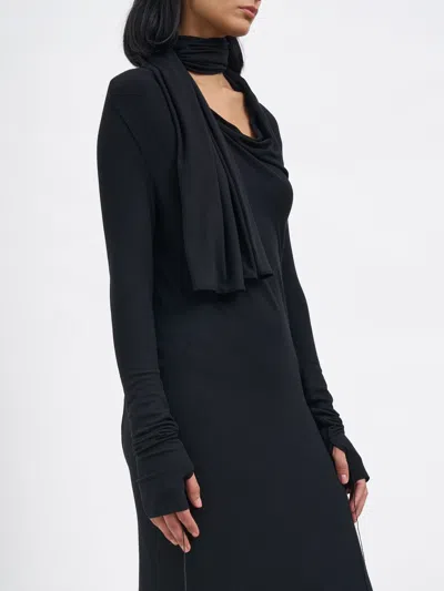 Andrea Ya'aqov Long Modal Dress In Black