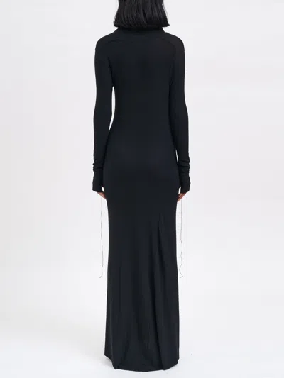 Andrea Ya'aqov Long Modal Dress In Black