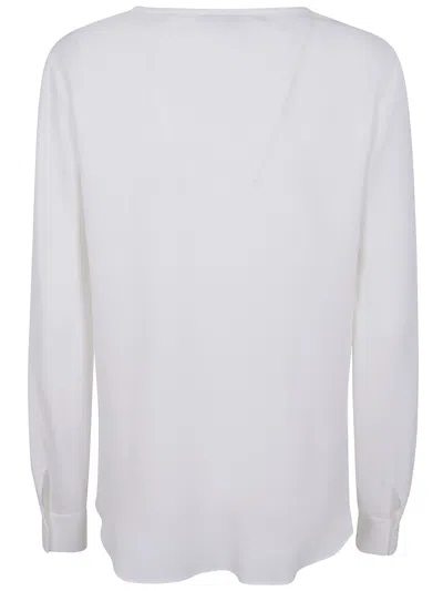 Antonelli Crew-neck Silk T-shirt In White
