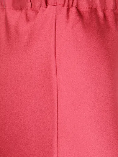 Antonelli Satin Midi Skirt In Red