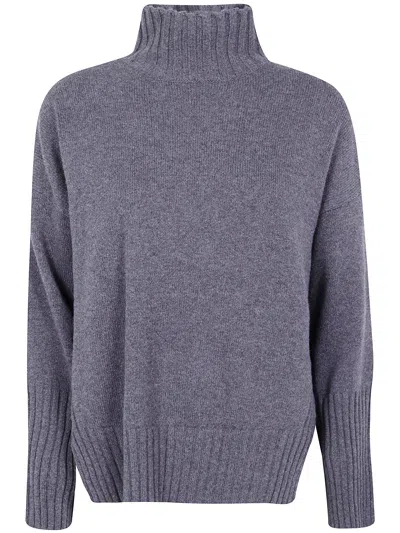 Antonelli High-neck Wool Sweater In Gray